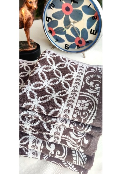 Hediyelik, Çeyizlik , İhraç Fazlası Özel Üretim Bukle Cotton Banyo-mutfak Havlu Seti 6'lı Set Mürdüm
