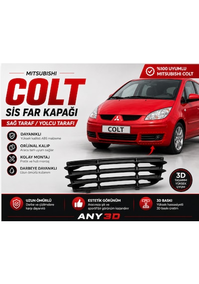 Mitsubishi Colt Sis Far Kapağı Sağ Kapak Sissiz Tip -