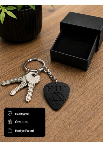 Heartagram Tasarımlı Metal Pena Anahtarlık Şık Ve Dayanıklı Hediyelik Aksesuar
