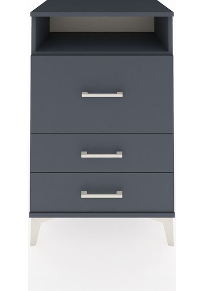 Hyperion Komodin Tek Raflı 3 Çekmeceli 60x44x96 Antrasit-antr... Antrasit