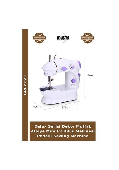 Delux Serisi Dekor Mutfak Atölye Mini Ev Dikiş Makinesi Pedallı Sewing Machine