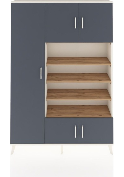 Arges Dolap 10 Raflı 5 Kapaklı 132x30x195 Aytaşı-antrasit/çam Aytaşı Arges Dolap 10 Raflı 5 Kapaklı 132x30x195 Aytaşı-antrasit/çam Aytaşı