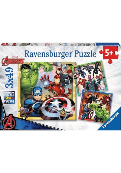 Ravensburger 3x49 Parça Puzzle Avengers 080403