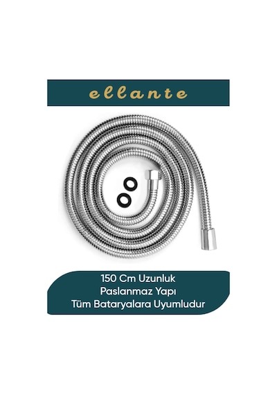 Yüksek Kalite Duş Spirali Hortumu Kromlu Banyo Duş Hortumu - 150cm Çok Renkli