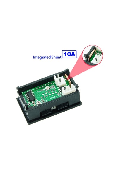 Kırmızı Mavi 10a-0.28 "mini Dijital Voltmetre Ampermetre Dc 100v 10a 50a 100a Panel Amp Volt Gerilim Akım Ölçer Test Cihazı Çift Led Ekran 3 Bit