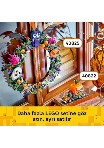 LEGO® Cadılar Bayramı Çelengi 40825 – 12 Yaş ve Üzeri Çocuklar için Renkli ve Dekoratif Ev Modeli Oyuncak Yapım Seti (328 Parça)