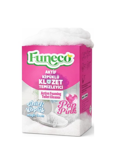 Funeco Poppink Tuvalet Klozet Wc Lavabo Temizleyici Aktif Köpüklü Doğa Dostu 4x75g 300g Aylık Paket