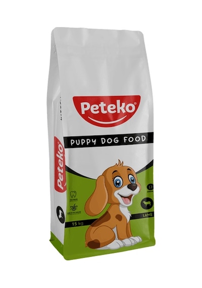 Peteko Kuzulu ve Pirinçli Yavru Köpek Kuru Maması 15 KG