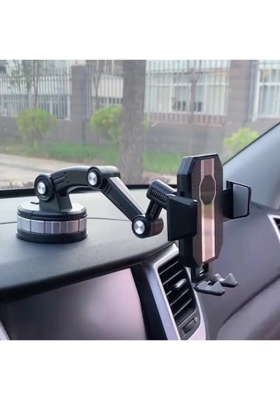 Araç Içi Ayarlanabilir Vantuzlu 360 Açılı Telefon Tutucu Araba Telefon Tutacağı Siyah