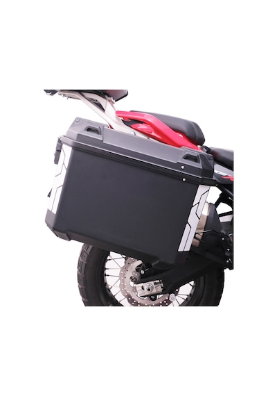 GP Kompozit Universal 26 lt x 2 Plastik Motosiklet Yan Çanta Seti Siyah