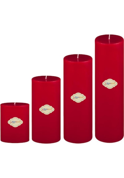 Small 4 Lü Set Mum Çap 7 Cm Kırmızı Kirmızı
