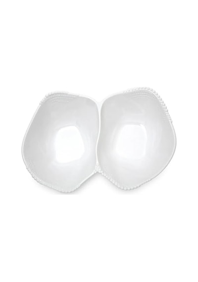 Melamin 2 Bölmeli Beyaz Servis Kase 32.6x24.6x7.1 Cm Genel