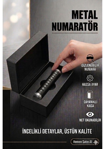 Metal Kasa Numara Çevirmeli Araç İçi Telefon Numaratör Parkmatik