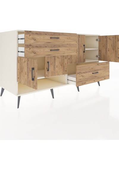 Kronos Konsol 3 Raflı 3 Çekmeceli 4 Kapaklı 176x59x99 Aytaşı-çam Aytaşı-çam