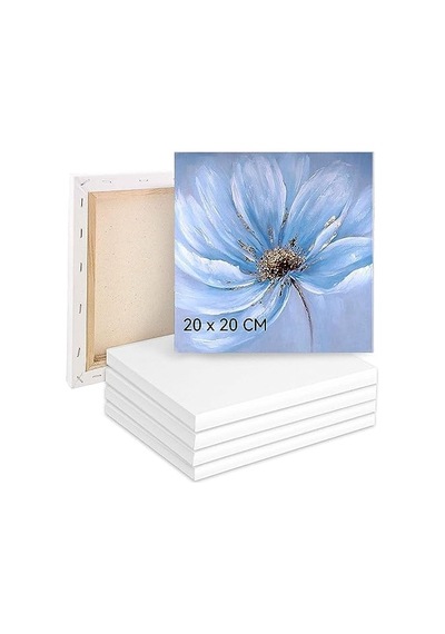 Boyama İçin Tuval 5'li Set, 20x20 Cm, %100 Pamuk, Akrilik, Sulu Ve Yağlı Boya İçin Çerçeveli Tuval Seti Boyama İçin Tuval 5'li Set, 20x20 Cm, %100 Pamuk, Akrilik, Sulu Ve Yağlı Boya İçin Çerçeveli Tuval Seti