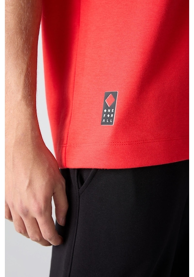 Tommy Life Fiesta Pamuklu Kalın Yumuşak Dokulu Oversize Fit Baskılı Erkek T-shirt - 88325 Kirmizi