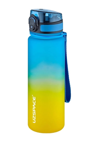 Uzspace 2'li Tritan Matara Seti 500 Ml Çift Renk Softtouch Ff Collection Tritan Su Matarası Lacivert - Turkuaz