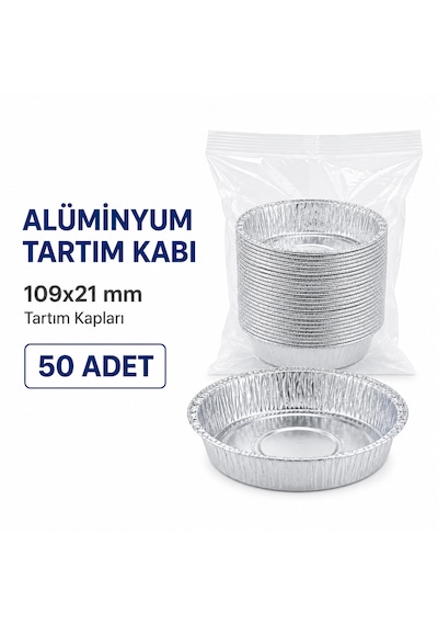 Alüminyum Tartım Kabı - 109x21mm Tartım Kapları 50 Adet