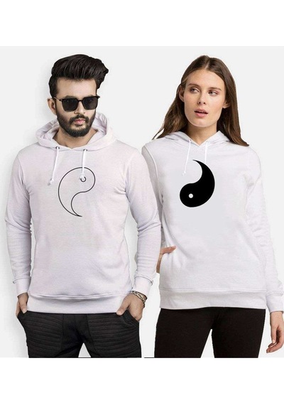 Tshirthane Ying Yang Sevgili Kombinleri Kapüşonlu Kombini