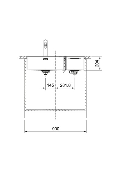 Franke Box - Center Bwx 220-54-27 Ino x Mutfak Eviyesi