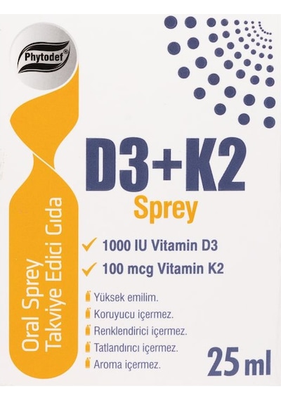 D3 K2 Sprey 25 ML + Vitamin B12 Sprey Çilek Aromalı 25 ML