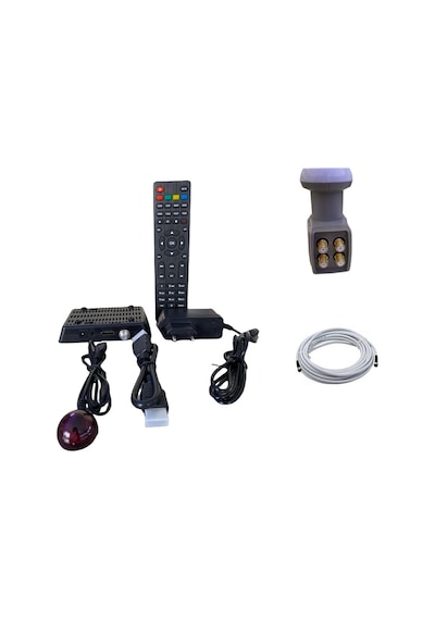 4 Lü Lnb 20 Metre Anten Kablosu Hd Uydu Alıcısı Set Halinde