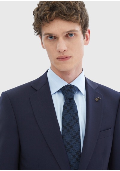 Ramsey Lacivert Düz Thin&taller Slim Fit %100 Yün Takım Elbise
