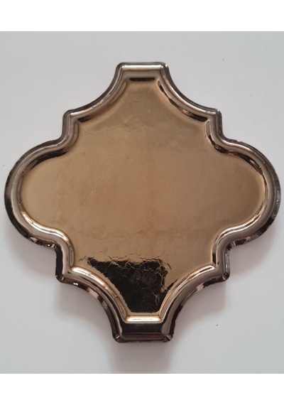 Armada Çini 12x12 Ottoman Rölyefli Arabesk Bronz Çini