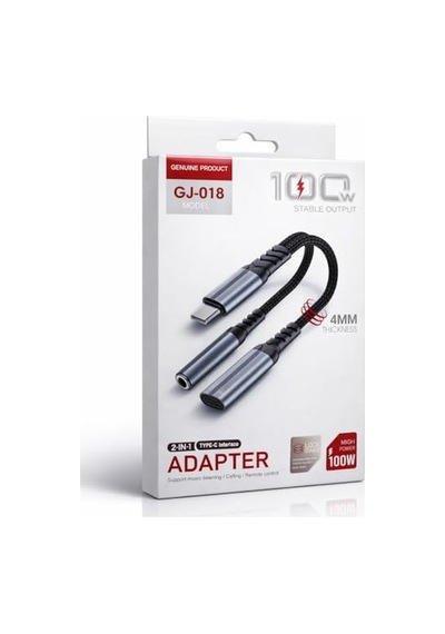 Type-c Adaptör 100w Güç Çıkışı Alüminyum Nylon Kablo Müzik Dinleme Arama Yapma Type-c Arayüzlü Telefon Ve La
