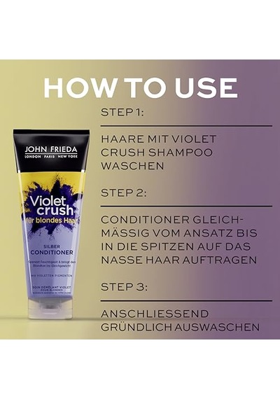 Violet Crush Sarı Saçlara Özel Menekşe Özlü Mor Saç Bakım Kremi 250 Ml