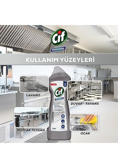 Profesyonel Çok Amaçlı Krem Temizleyici 750 Ml 1000'li Set