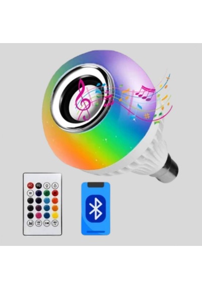 Bluetooth Hoparlörlü Renkli Led Ampul 12w E27 Duy Ev Ve Ofis Aydınlatması