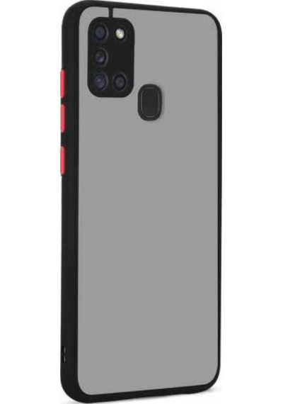 Samsung Galaxy Uyumlu A21S Kılıf Zore Hux Düğme Ve Kapak Zıt Renk Kılıf