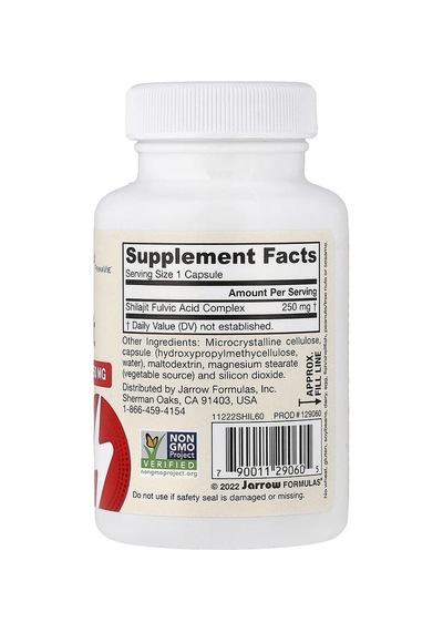 Jarrow Formulas, Vegan Shilajit, 250 Mg, 60 Veggie Capsules