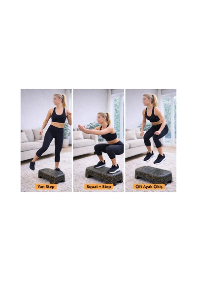 Actifoam Step Tahtası Siyah + 3 Renk Karışık
