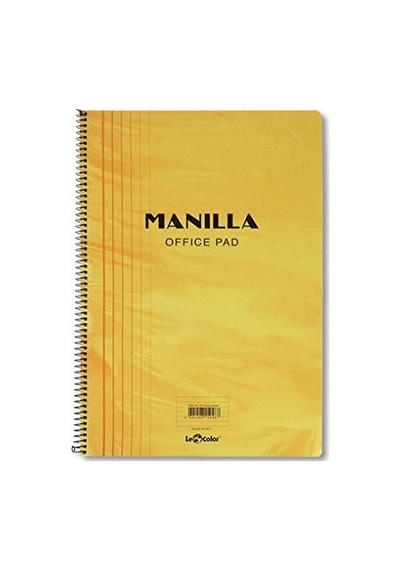 41100/2 Manila Notebook Yumuşak Kapak, 1.hamur Kağıt Spiralli, Sarı 103 Ivory