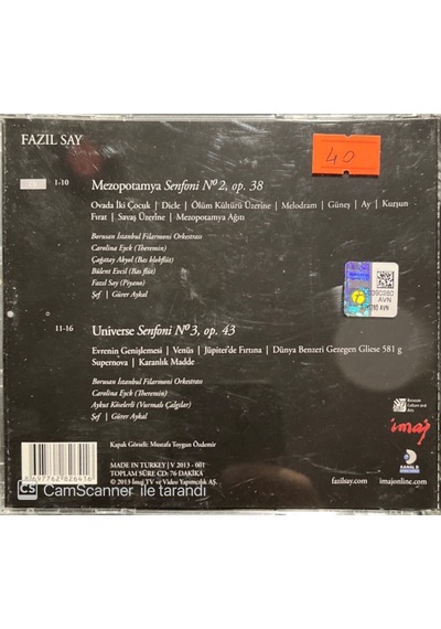 Plak Değildir Cd Dir Cd Fazıl Say Mezopotamya Senfoni No2 Cd
