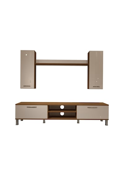 Decoraktiv Eko 7 Mdf Dvd Krom Ayaklı Tv Ünitesi Tv Sehpası - Ceviz Beyaz Ahşap - Beyaz Decoraktiv Eko 7 Mdf Dvd Krom Ayaklı Tv Ünitesi Tv Sehpası - Ceviz Beyaz Ahşap - Beyaz