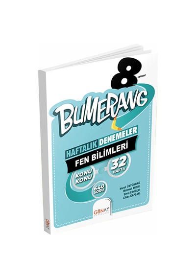Günay Yayınları 8. Sınıf Bumerang Fen Bilimleri 32 Haftalık Denem