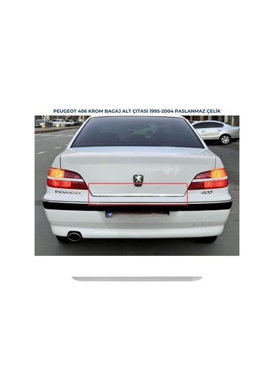 Ebal Otomotiv Peugeot 406 Krom Bagaj Alt Çıtası 1995-2005 P.Çelik