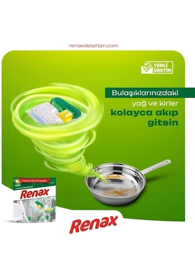 Renax Bulaşık Makinesi Kapsülü Hepsi Bir Arada 33 Kapsül