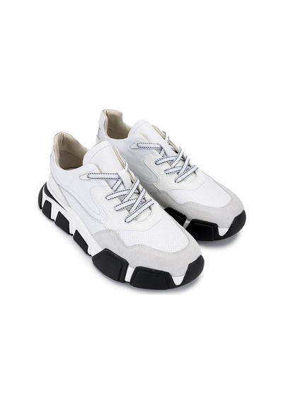 Tamer Tanca Erkek Hakiki Deri Beyaz Sneakers & Spor Ayakkabı 381 21164 Erk Ayk Y25 Beyaz Dr/zmb Beyaz