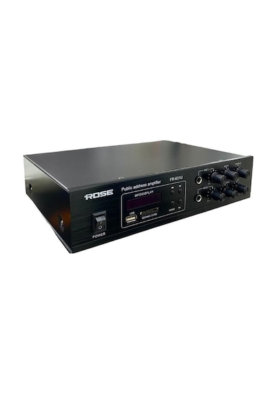 Rose Fr-601u 100 Watt 2 Trafolu Mono Anfi Mp3, Bluetooth, Sd Kart 2 Mikrofon Girişli Kumandalı