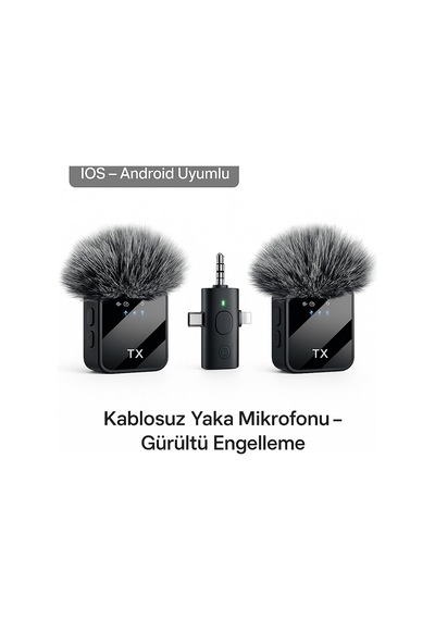 Lexroo K9-y2 Kablosuz Taşınabilir 3 In1 Yaka Mikrofonu Tüylü Mini Mic Tak Ve Çalıştır Canlı Yayın