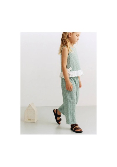 Poala Kids Paris Yeşil Kareli Takım