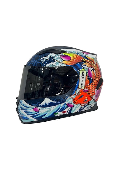 Sway Kapalı Sw 820 Dakar 5 Motosiklet Kaskı Mavi Turuncu