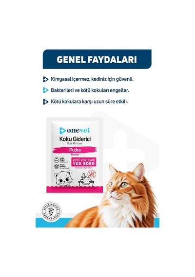Onevet Kedi Kumu Koku Giderici Pudralı 15 Adet 25 Gr