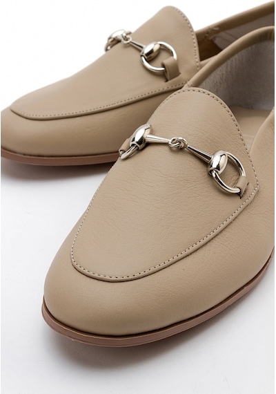 Luvishoes F03 Biskuvi Cilt Kadın Babet Koyu Bej