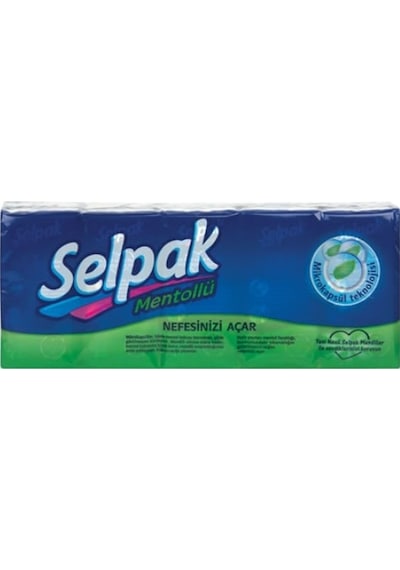 Selpak Mentollü Klasik Cep Mendil 10'lu 5 Paket