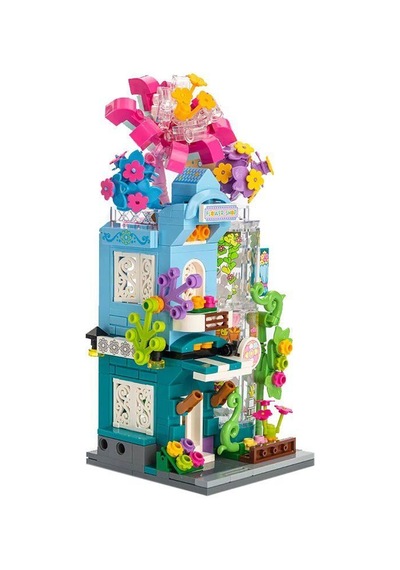 Kp28016 Keeppley City Corner - Greenness Flower Shop - Çiçekçi 356 Parça Yapım Seti